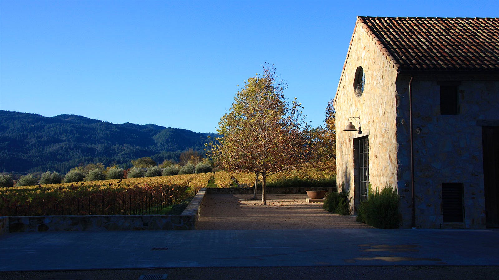 Kelly Fleming Winery building in Napa Valley.